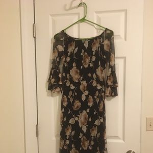 Flower printed dress